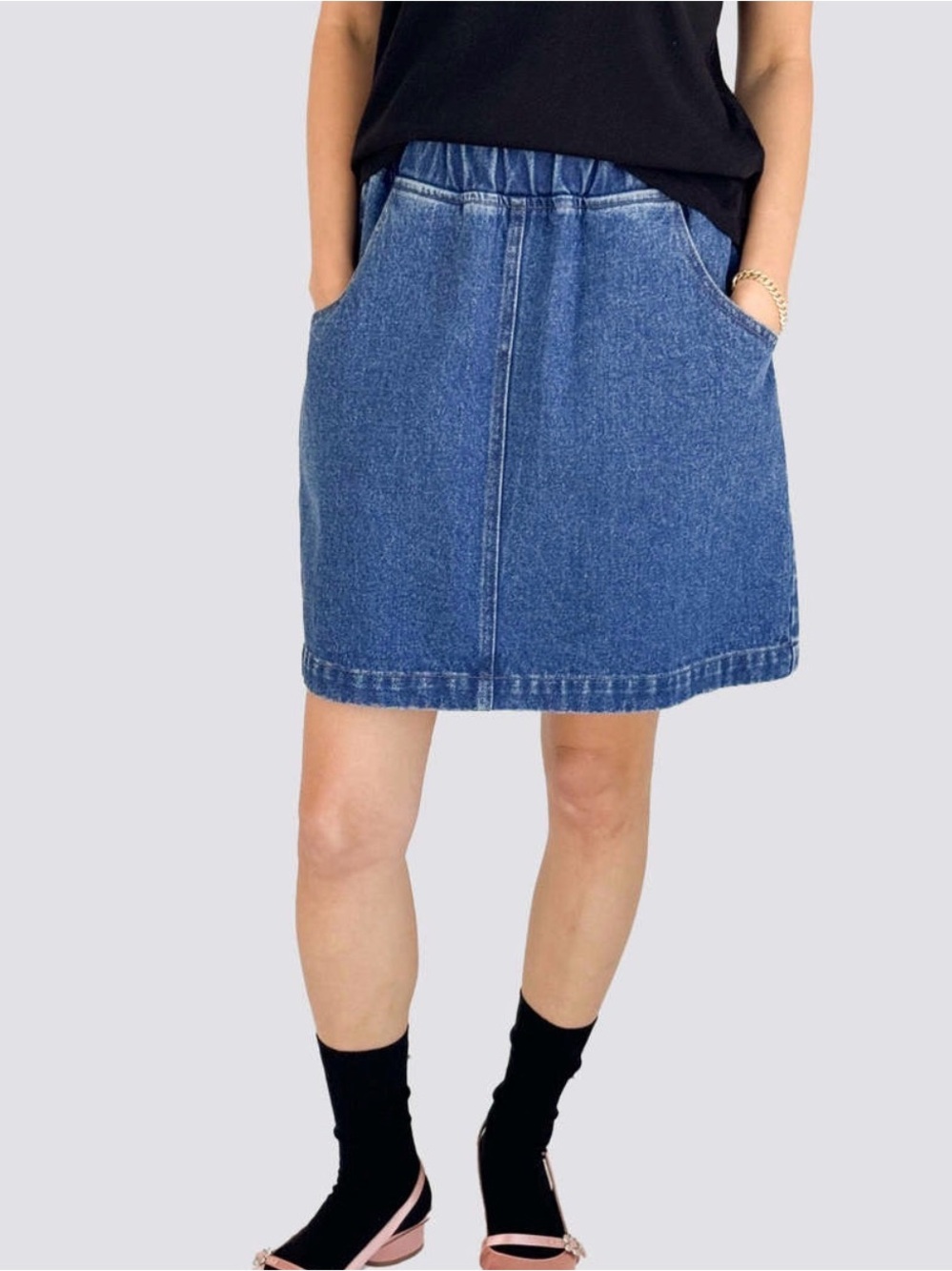 Le Bon Shoppe City Skirt in denim